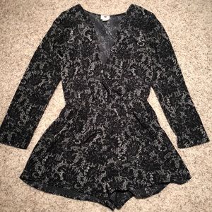 Black Long Sleeve Romper